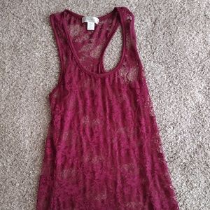 Lace see through tank